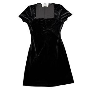 Marian & Maral Womens Size S Black Velvet Mini Dress